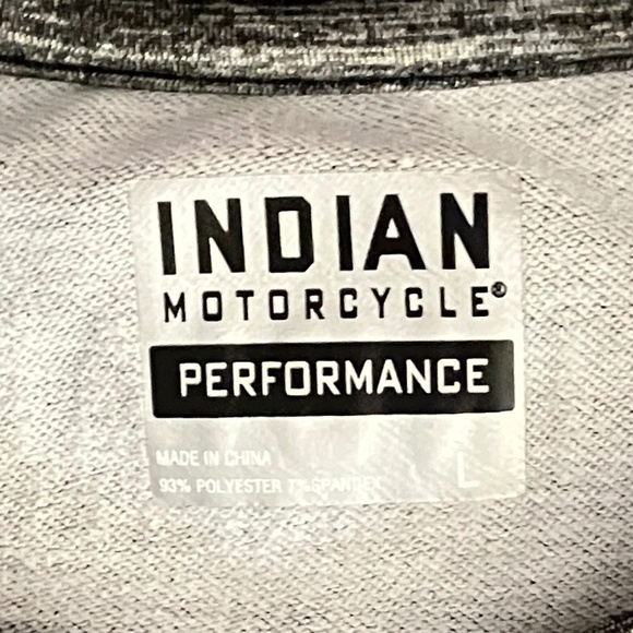 Indian Motorcycle Circle Icon Performance Men’s T-Shirt, Gray and Black, Size L - Picture 7 of 7